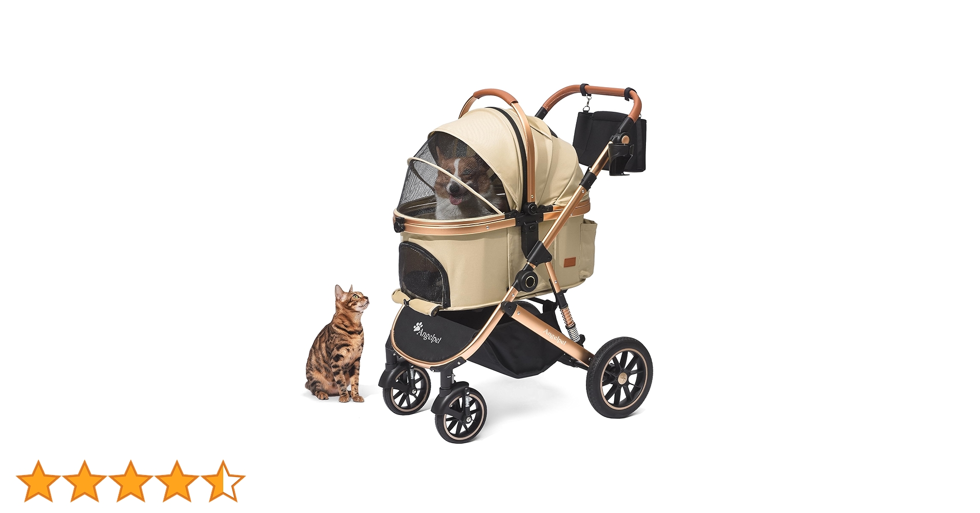 Amazon | Angelpet ペットカート 分離型 犬用 バギー いぬ用 4輪 前輪